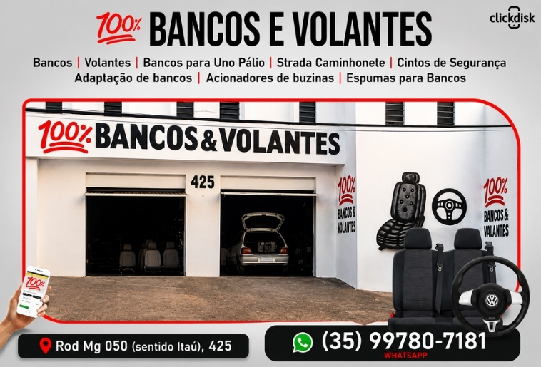 Banner 100% BANCOS E VOLANTES